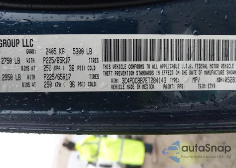 2014 Dodge Journey Sxt from USA, damaged, VIN 3C4PDCBB7ET284143